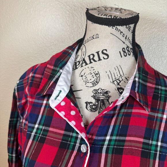 Victoria's Secret Women's Holiday Christmas Pajama Top Size Small Embroidered - Picture 3 of 9